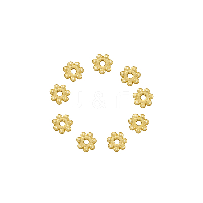 Alloy Daisy Spacer Beads PALLOY-TA0001-07G-1