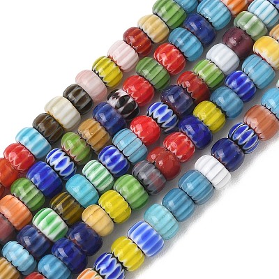 Handemade Millefiori Lampwork Beads LAMP-D009-01B-1