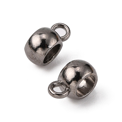 Tibetan Style Alloy Tube Bails TIBEP-LFH251Y-B-FF-1