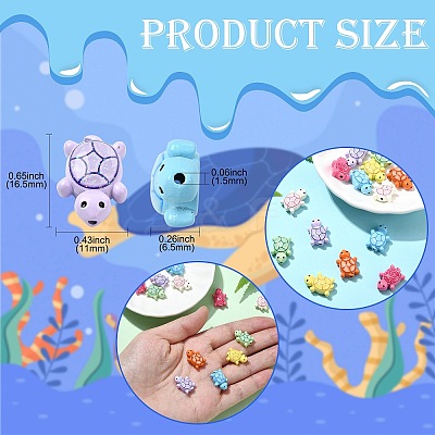 14Pcs 7 Colors Spray Painted Alloy Beads with Glitter Sheet FIND-CJ0003-39-1