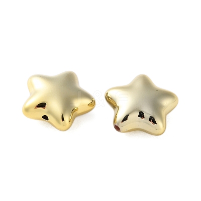 Electroplate Plating Opaque Acrylic Beads PACR-D288-07G-1