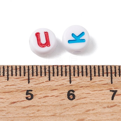Opaque Acrylic Enamel Beads OACR-P037-01A-M-1