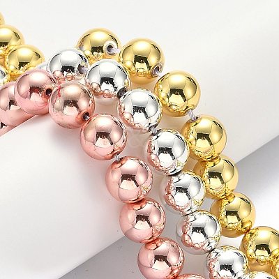 Electroplate Non-magnetic Synthetic Hematite Beads Strands G-L485-01G-M-1