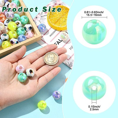 Two Tone Plating Acrylic Beads MACR-CJC0004-26-1