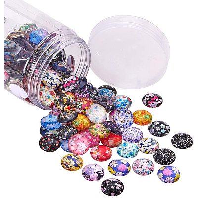 Flatback Glass Cabochons for DIY Projects GGLA-PH0004-27B-1