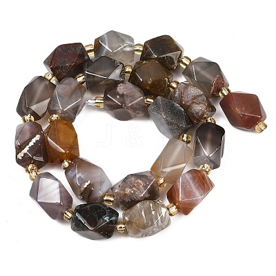 Natural Botswana Agate Beads Strands G-P611-B01-01-1