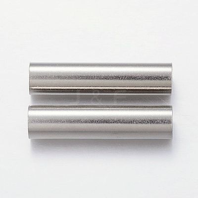 Tarnish Resistant 304 Stainless Steel Tube Beads STAS-P128-08-1