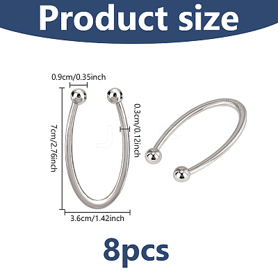 8Pcs Alloy Bikini Clips FIND-FG0003-62P-1