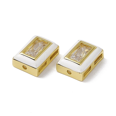 Rack Plating Brass Rectangle Beads KK-C007-14G-05-1
