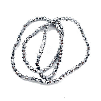 Transparent Electroplate Glass Beads Strands EGLA-A039-T2mm-UA05-1