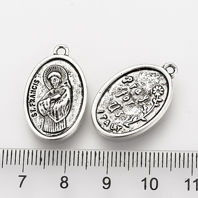Tibetan Style Alloy Pendants TIBE-Q078-07AS-RS-1