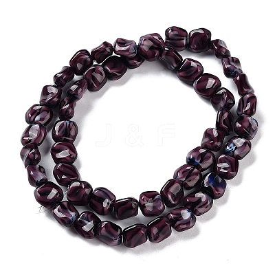 Handmade Milleflori Glass Beads Strands X-LAMP-M018-01A-01-1