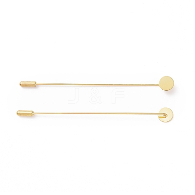 Brass Lapel Pin Base Settings KK-I693-02E-G-1