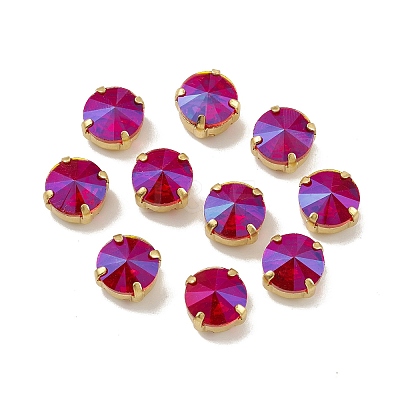 Flat Round Moonlight Effect Sew on Rhinestone GLAA-B010-04B-02-1