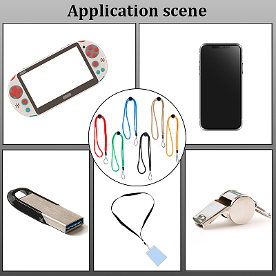 6Pcs 6 Colors Polyester Mobile Straps HJEW-GF0001-69-1