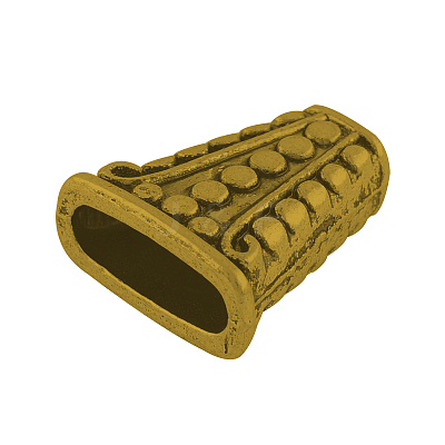 Tibetan Style Alloy Bead Cones TIBE-0628-AG-FF-1