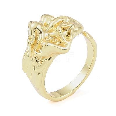 304 Stainless Steel Open Cuff Rings for Women LS-RJEW-H229-02G-05-1