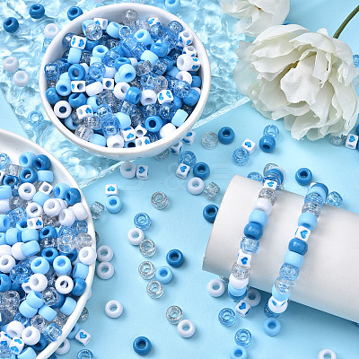 720Pcs 6 Styles Plastic & Acrylic Beads KY-YW0001-77-1