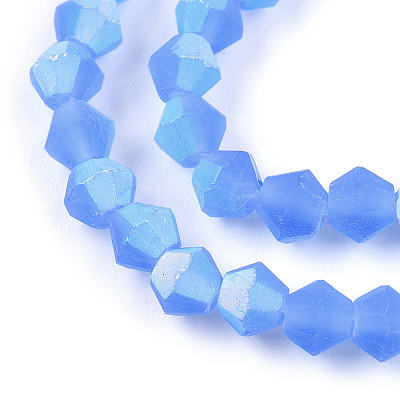 Imitate Austrian Crystal Bicone Frosted Glass Beads Strands EGLA-A039-T3mm-MB07-1