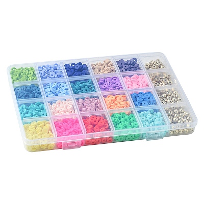 DIY Heishi Polymer Clay Beads Jewelry Making Finding Kit DIY-FS0005-94B-1