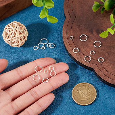 20Pcs 5 Styles 925 Sterling Silver Split Rings STER-TA0001-49-1
