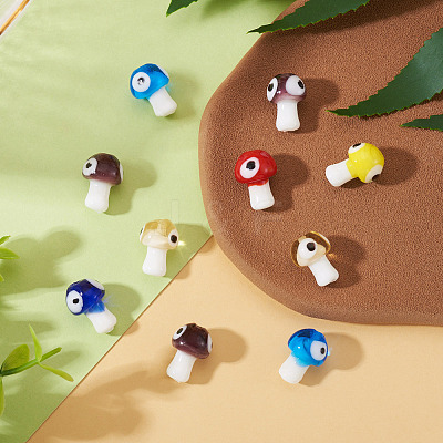10Pcs Handmade Evil Eye Lampwork Beads LAMP-TA0001-80-1
