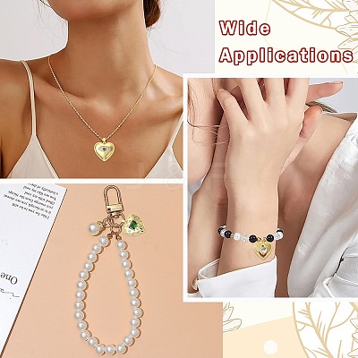 7Pcs 7 Styles Brass Micro Pave Clear Cubic Zirconia Locket Pendants FIND-CJ0005-08-1