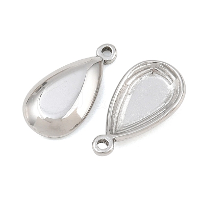 304 Stainless Steel Pendant Cabonchon Settings SA-CBAC381-01P-1