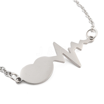Non-Tarnish Stainless Steel Cable Chain Link Bracelets for Women Men STAS-Z061-01P-02-1