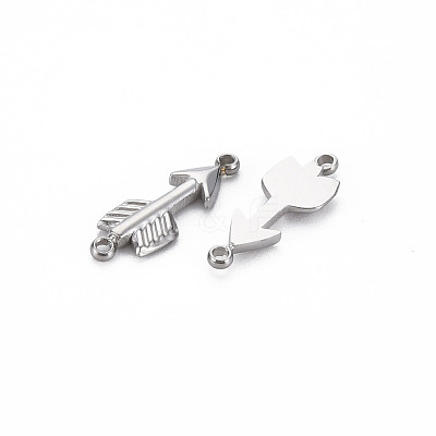 Non-Tarnish 304 Stainless Steel Connector Charms STAS-N097-099P-NR-1