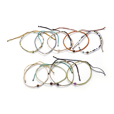 Glass Seed Beads Bracelets BJEW-E360-01-1