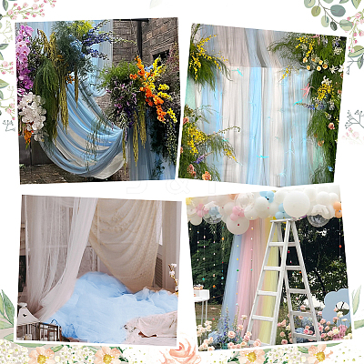 2Pcs 2 Colors Organza Fabrics DIY-OC0012-90B-1