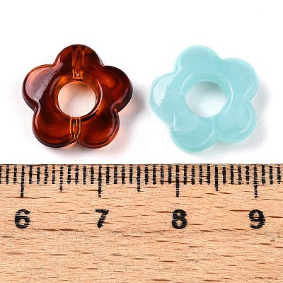 Gradient Color Transparent Acrylic Beads OACR-N137-49R-1