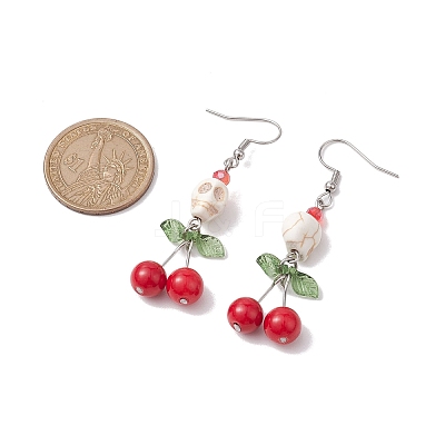 Glass Beads Earrings EJEW-TA00459-1