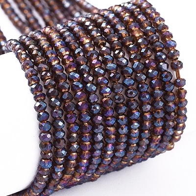 Electroplate Glass Beads Strands EGLA-F149-FR-05-1