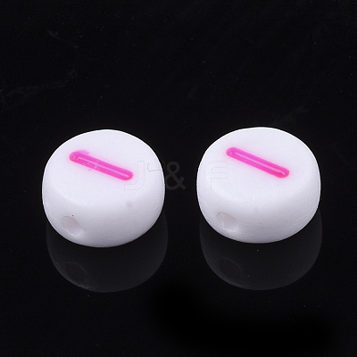 Initial Acrylic Beads X-OACR-E001-20I-1