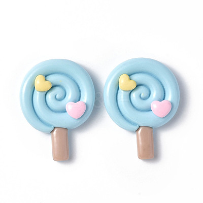 Opaque Resin Cabochons CRES-P023-03E-1