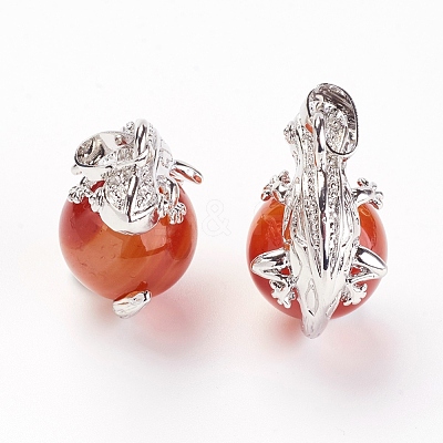 Natural Carnelian/Red Agate Pendants G-G713-I09-1