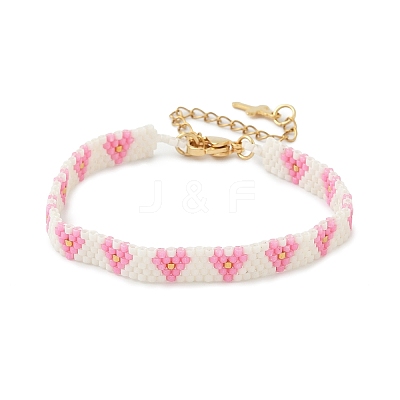 Glass Seed Beaded Bracelets for Women BJEW-MZ00214-01-1