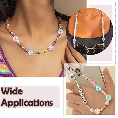 160Pcs 8 Colors Opaque Acrylic Beads PACR-CJ0001-44-1