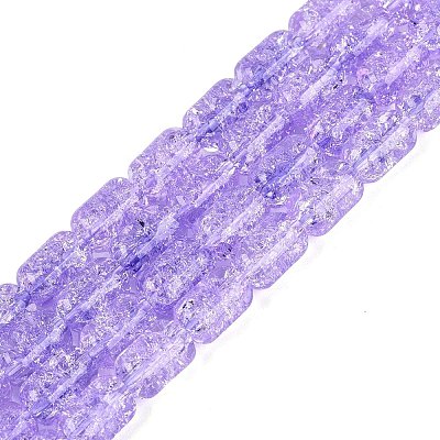 Transparent Crackle Glass Beads Strands GLAA-NH0001-04-A07-1