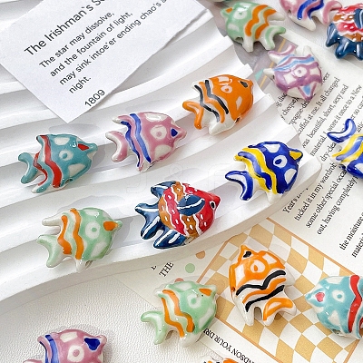 Handmade Porcelain Beads PW-WG52263-M-1