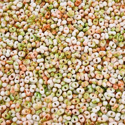 Two Tone Baking Paint Glass Seed Beads SEED-C003-01J-1