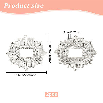 Alloy Crystal Rhinestone Shoe Decoration DIY-FG0003-75-1