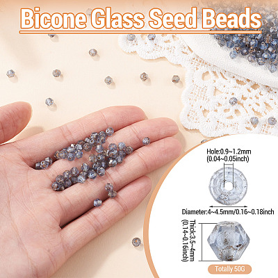 Picasso Baking Paint Glass Seed Beads SEED-TA0001-62L-1