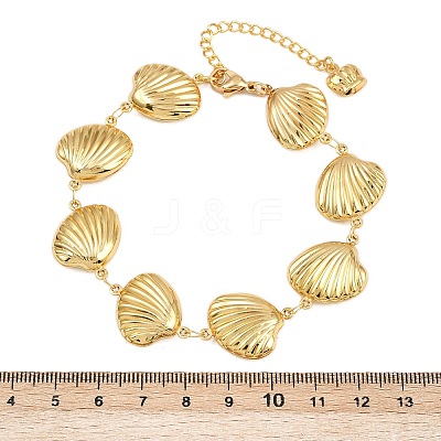 Beach 304 Stainless Steel Shell Sea Animals Link Chain Bracelets BJEW-D359-15C-G-1