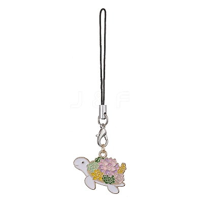 Alloy Enamel Mobile Straps HJEW-JM01090-1