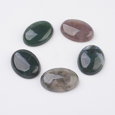 Natural Indian Agate Flat Back Cabochons G-G741-30x40mm-03-1
