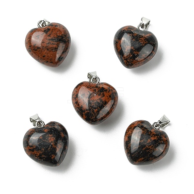 Natural Mahogany Obsidian Pendants G-F820-10A-05-1