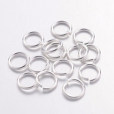 Silver Color Plated Brass Open Jump Rings X-JRC7MM-S-1